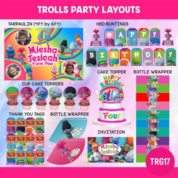 Trolls Party Layouts Thumbnail