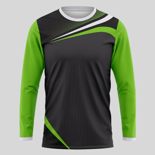 Green Esport Pattern Full Print Long Sleeve Shirt Thumbnail