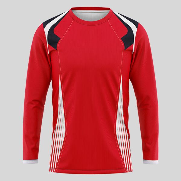 Red Esport Pattern Full Print Long Sleeve Shirt Thumbnail