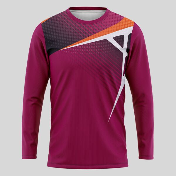 Purple Esport Pattern Full Print Long Sleeve Shirt Thumbnail