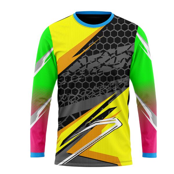 Black_Yellow Rider Full Print Long Sleeve Shirt Thumbnail