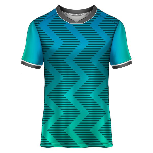 Zigzag Line Design Esport Full Print Roundneck Shirt Thumbnail