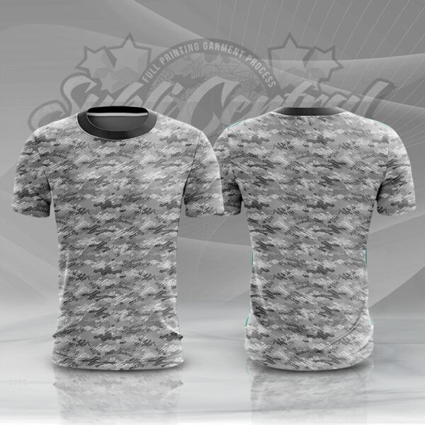 Camouflage Design Full Print Roundneck Shirt Thumbnail
