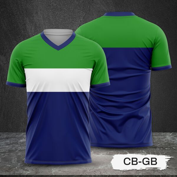 Tricolor Combination Design Full Print Sublimation Shirt Thumbnail