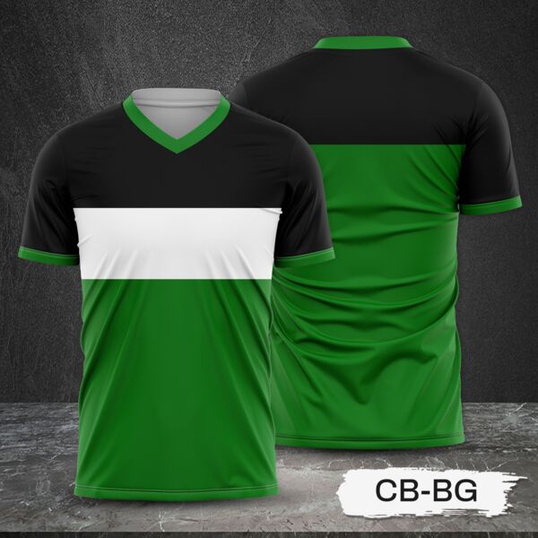 Tricolor Combination Design with Black Top Full Print Sublimation Shirt Thumbnail