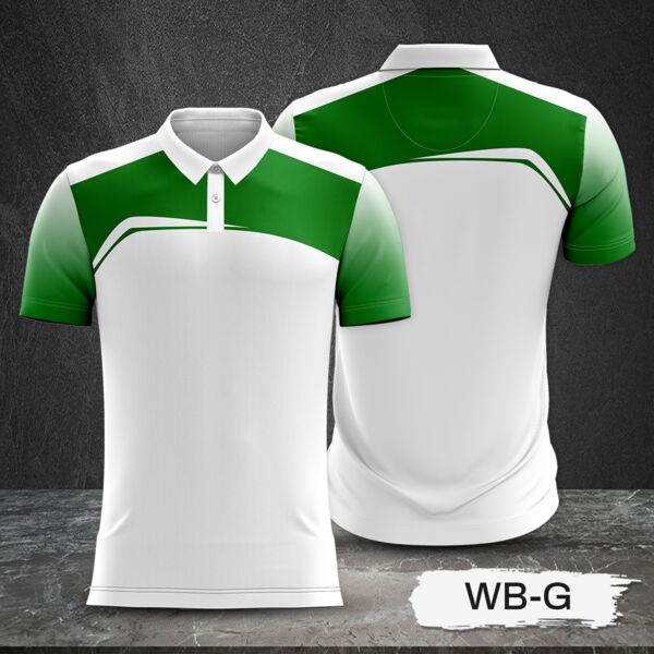 2 Color Combination with Gradient Sleeve Full Print Sublimation Polo Shirt Thumbnail