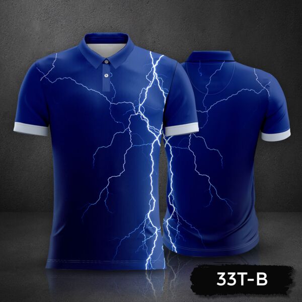 Lightning Design Esport Jersey Uniform Polo Shirt Full Print Sublimation Thumbnail