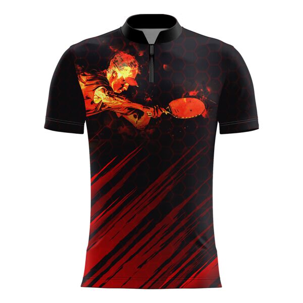 Table Tennis Jersey Full Print Sublimation Chinese Collar Thumbnail