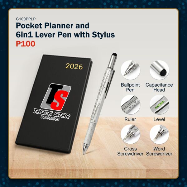 Pocket Planner and 6 in 1 Leveler Pen with Stylus Thumbnail