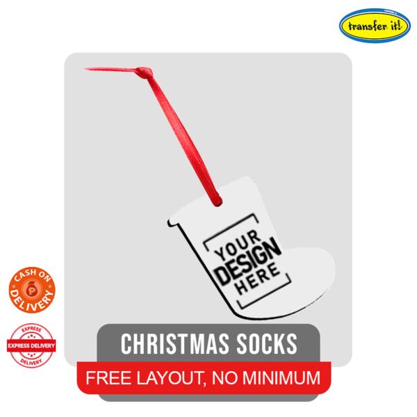 Wooden 2 Side Print Christmas Shoes Thumbnail